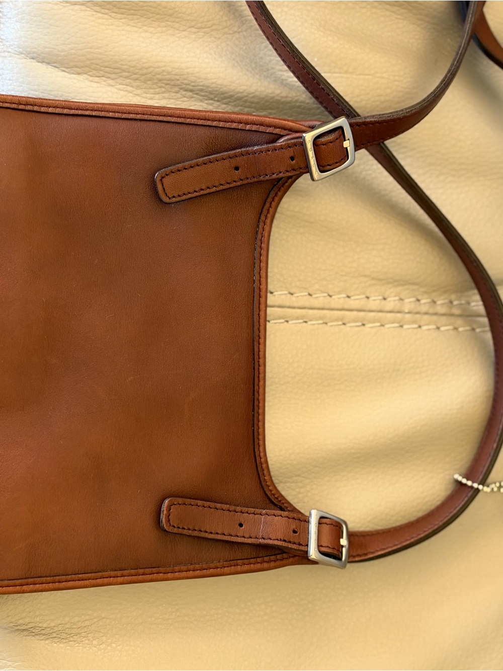 Coach Brown Leather Crossbody Bag with Adjustable Strap